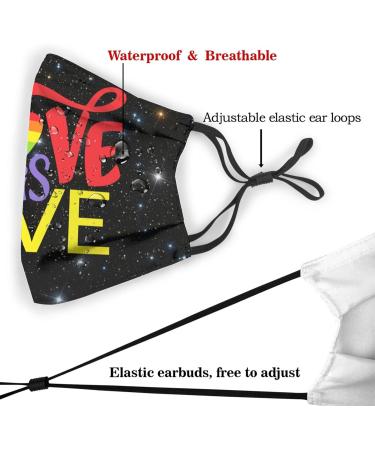 Face Mask Adjustable LGBTQ Lives Matter Face Mask for Men and Women Holloween Gift Small Black - Buy Online on SooperMarket.com