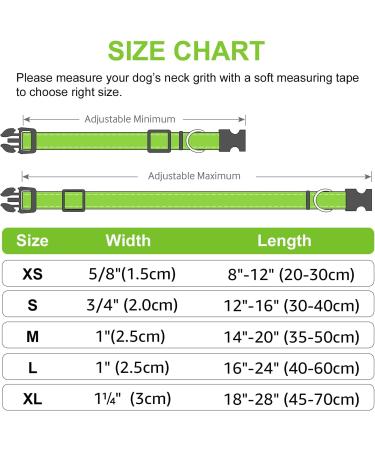 Joytale Reflective Dog Collar for Medium Dogs - Green Pack of 1 | Durable & Stylish - Buy Online on SooperMarket.com