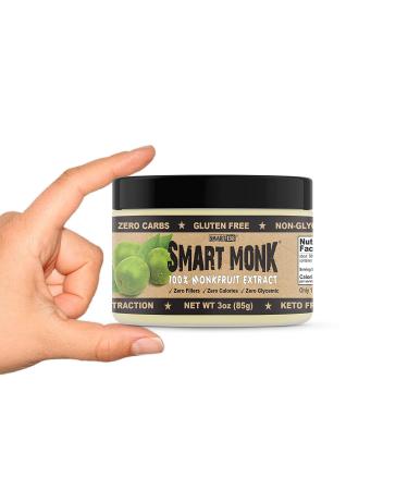 Smart Monk 100% Monkfruit Extract Sweetener 3oz - Non-Glycemic & Zero Calorie - Sugar-Free (Pack of 1) - Buy Online on SooperMarket.com