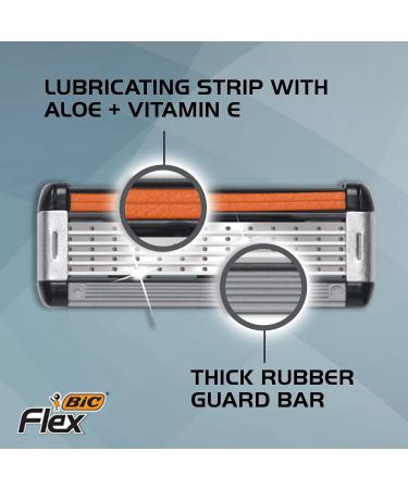 Bic Flex 5 Hybrid Razor - 1 Handle & 3 Cartridges | International Shipping Available - Pack of 3 - Buy Online on SooperMarket.com