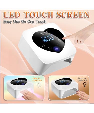 Rechargeable UV LED Nail Lamp - 72W Cordless Gel Nail Curing Light 5 Timer Settings Removable Bottom & Touch Screen for Professional Results - Buy Online on SooperMarket.com