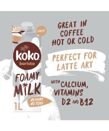 Koko Barista 12 x 1L | Foamable Delicious Plant Based Barista Milk | Ambient Long Life | Allergen Free | Healthy & Vegan | Sustainably Grown Farmed and Produced | No Monkey Business - Buy Online on SooperMarket.com