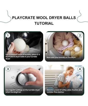 New Zealand Sheep's Wool Dryer Balls - Natural Fabric Softener for Tumble Dryers - Buy Online on SooperMarket.com