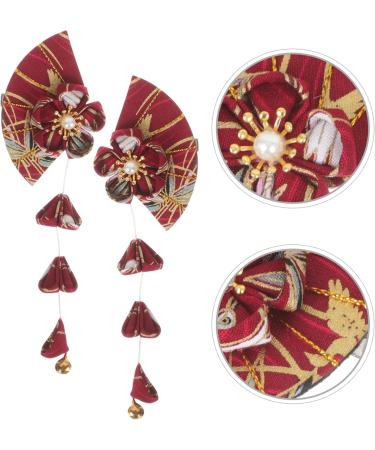 Didiseaon Wedding Decor Flower Hair Accessories Japanese Style Hair Clips Hair Barrette Tassel Flower Hairpin Traditional Tsumami Bobby Pin for Graduation Wedding Party Bridal Hair Clip - Buy Online on SooperMarket.com