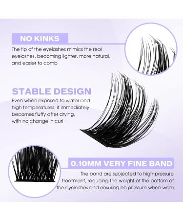 D Curl 0.07mm Cluster Lash Extensions 8-16mm Mix - Soft, Wispy & Wide Stem | XHFD-FD18-0.07-D - Buy Online on SooperMarket.com