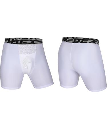 IBEX ATHLETIC Youth Compression Shorts with Protective Cup - X-Large | Youth Cup Underwear for Boys - Buy Online on SooperMarket.com