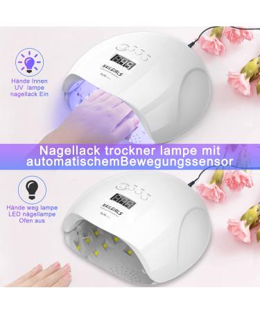 NailGirls 150W LED UV Nail Lamp - Fast Drying Nail Dryer with Auto Sensor & LCD Display | Removable Magnetic Plate for Gel Nails - Perfect for Finger & Toenail Studios - Buy Online on SooperMarket.com