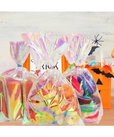 Cellophane Sweet Bags 100 Pcs 13x18cm Cellophane Party Bags with 100 Pcs Colored Twist Ties for Candy Treat Cookie Kids Party Gift Bags - Buy Online on SooperMarket.com