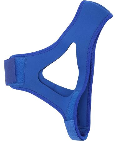 Blue Adjustable Anti-Snoring Chin Strap with Breathable Jaw Support Belt - Buy Online on SooperMarket.com