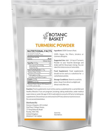 Organic Turmeric Powder 1 kg - 5% Curcumin, Pure Natural Haldi Powder, 1000g - Buy Online on SooperMarket.com