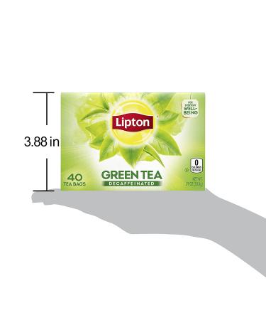 Lipton Decaffeinated Green Tea Bags - 40ct (6 Pack) | Healthy Heart Support for Hot or Iced Tea - Buy Online on SooperMarket.com