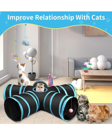 Yutuy Cat Toys Set with 36 PCs - Interactive Cat Tunnel Spring Toys Mice & Fish - Ultimate Fun for Kittens & Cats - Buy Online on SooperMarket.com