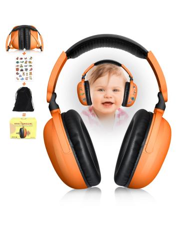 Baby Ear Hearing Protection Earmuffs with Adjustable Headband, Noise Cancelling Headphones for Kids, Toddlers, Infants (3-36 Months), Hearing Protectors Earmuffs for Airplane Firework Concert