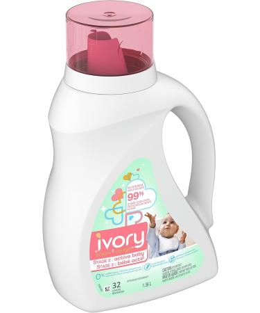 Ivory Snow Stage 2: Active baby Liquid Laundry Detergent 32 Loads 1.36 Liter - Buy Online on SooperMarket.com
