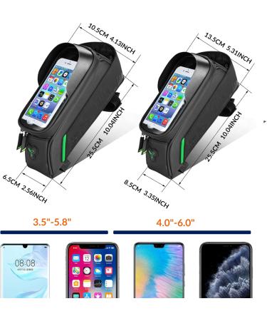 Rockbros Waterproof Bicycle Frame Pocket Bag - Touchscreen for iPhone 14/13 Galaxy S23/S22 Ultra 7.0 Inch Cell Phones - Buy Online on SooperMarket.com