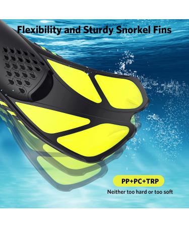 Adjustable Open Snorkeling Swim Fins - Light, Durable for Kids and Adults - Extra Small Yellow - Buy Online on SooperMarket.com