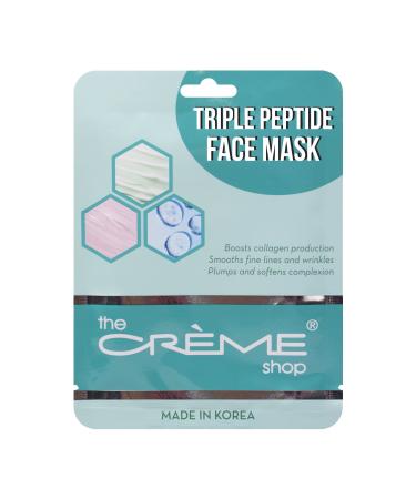 The Cr me Shop Triple Peptide Face Mask Essence Sheet Mask Anti-Aging Collagen Face Mask Sheet Plumps and Softens Skin Hydrating Face Mask with Amino Acids Korean Sheet Mask (5 Pack)