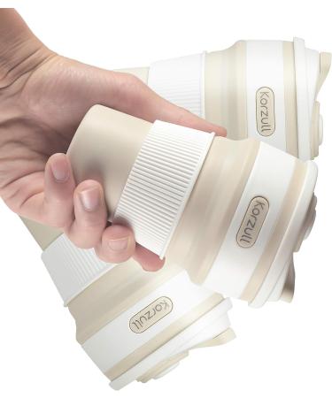 Korzull Collapsible Coffee Mug | Baby Powder Color | 12oz | Leak Proof & Odor Free | Silicone | BPA Free - Buy Online on SooperMarket.com