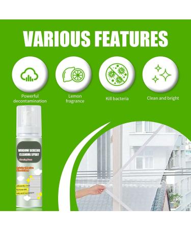 No-Removal Window Screen Foam Cleaner dust and Scale Removal Door and Window Screen Cleaner Water-Free Window Screen Cleaner Multi-Functional Household Screen Cleaning Foam - Buy Online on SooperMarket.com