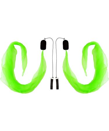 Diabolo UV Glow Poi - Green Angel Wings | Soft Spiral Poi for Beginners & Professionals | 60cm International Shipping - Buy Online on SooperMarket.com