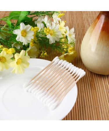 High-Quality Wooden Cotton Swabs - 80 Pack Double Headed for Makeup Ear Cleaning & More - Buy Online on SooperMarket.com