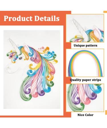 WEBEEDY Quilling Kit for Adults - DIY Paper Filigree Painting Set with Tools for Handmade Wall Art Decor - Unicorn Theme - Creative Gift Idea - Buy Online on SooperMarket.com