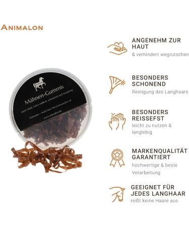 Animalon Mane Gum for Horses | Tear-Resistant Silicone Mane Accessories | 300 Pieces | Ideal for Horse Hairstyles and Grooming - Buy Online on SooperMarket.com