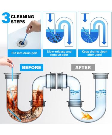 Buy Drain Sticks x48 Fast & Effective Drain Cleaning for Sinks Baths & Showers | Prevent Blockages & Odors - International Shipping - Buy Online on SooperMarket.com
