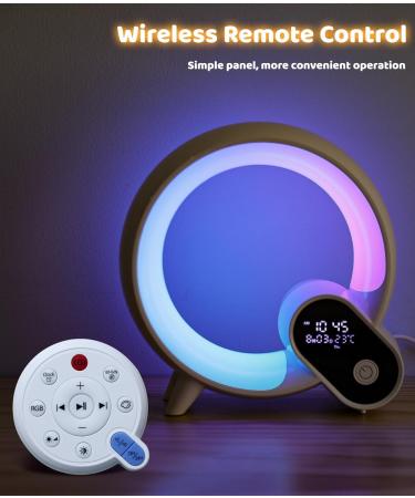 Light Alarm Clock | Daylight & Radio Alarm with Bluetooth & App Control | 12 Natural Sounds & Bedside Lamp for Adults - Buy Online on SooperMarket.com