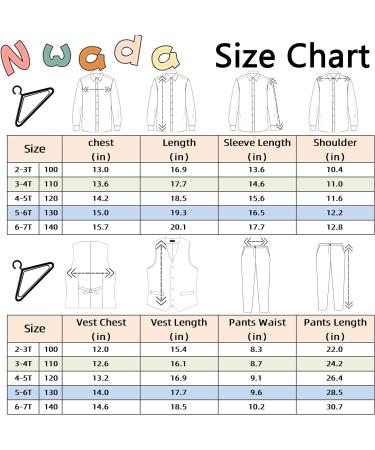 Nwada Boys 4pcs Gentleman Suits Set | Boys Wedding Outfit Blue | Kids Blazer, Pants, Waistcoat, Shirt, Bowtie | Child Tuxedos | 3-4 Years - Buy Online on SooperMarket.com