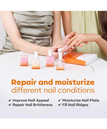 Modelones Nail Care 8-in-1 Ridge Filling Treatment for Stronger Nails | Nail Hardener, Base Coat, and Strengthener | 15ml - Buy Online on SooperMarket.com
