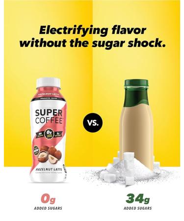 KITU SUPER COFFEE  Keto Protein Coffee (0g Added Sugar  10g Protein  70 Calories) [Hazelnut] 12 Fl Oz  12 Pack | Iced Smart Coffee Drinks - Buy Online on SooperMarket.com