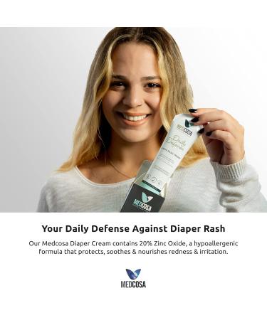 Medcosa Daily Defense Diaper Rash Cream - Zinc Oxide Moisturizing Barrier for Itching Relief | Quick Action & Protection (1 Pack) - International Shipping Available - Buy Online on SooperMarket.com