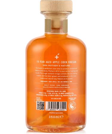 10-Year Aged Raw Apple Cider Vinegar with Mother - Keto-Friendly & Superior Quality - 350ml (Pack of 1) - Buy Online on SooperMarket.com