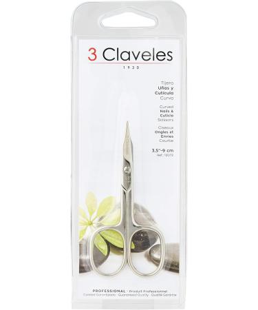 3 Claveles 12072 Scissors Nail and Skin Curve 3.5 inch - Buy Online on SooperMarket.com