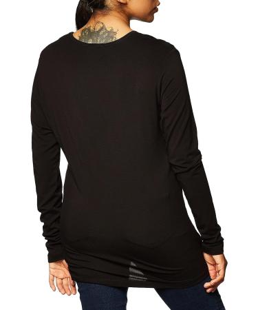 Women's Soft Crew Neck Underscrub Long Sleeve Tee Shirt - Large Black | 4881 Workwear Originals - Buy Online on SooperMarket.com