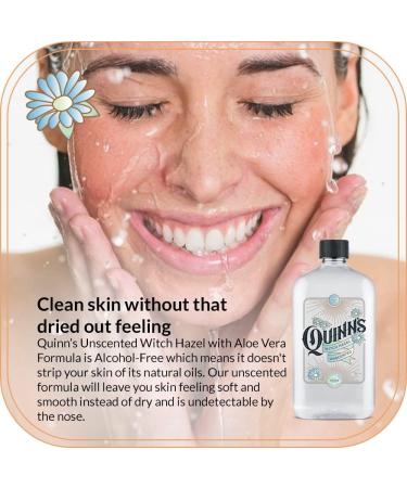 Quinns Alcohol-Free Witch Hazel with Aloe Vera 16oz - Unscented | Natural Skin Toner - Buy Online on SooperMarket.com