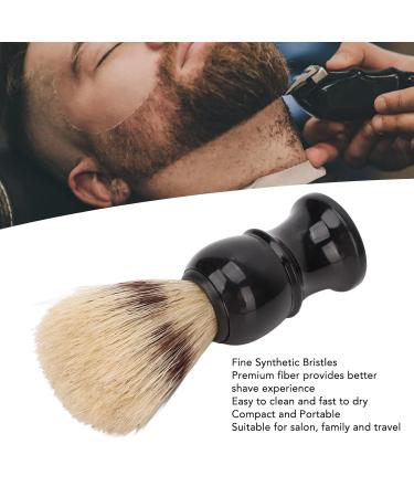 Shaving Brush for Men - Portable Black Curved Handle | Perfect for Travel & Home Salon | Beard Cleaning Brush - Buy Online on SooperMarket.com