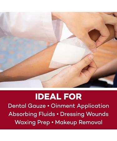 Dealmed Non-Sterile Post-Op Gauze Sponges 200 Count 4-Ply 2x2 Pads - Non-Woven Wound Care Sponges for First Aid Kit/Medical Facilities - Buy Online on SooperMarket.com