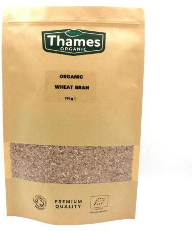 Certified Organic Wheat Bran 600g - Raw Vegan, GMO Free - Ideal for Baking & Smoothies - Thames Organic - Buy Online on SooperMarket.com