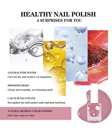 Trendyfave Pink Nail Polish Long Lasting Nail Varnish Pastel Quick Dry Nail Polish Nail Polish Non-Toxic Water Based Formula Nail Polish for DIY Nail Art No Need Baking - Buy Online on SooperMarket.com