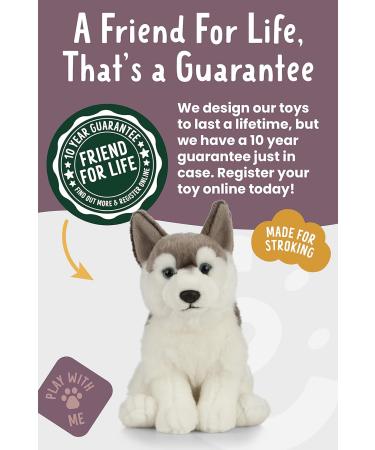 Living Nature AN461 Husky Realistic Soft Cuddly Dog Toy - Eco-Friendly Plush 21cm - Buy Online on SooperMarket.com
