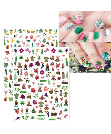 Summer Ocean Nail Art Stickers - 12 Self-Adhesive Decals for Fish, Beach, Turtle, and Whale Designs | Nail Supplies for Unique Nail Art Decor - Buy Online on SooperMarket.com