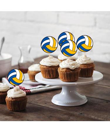 Rsstarxi 40 Pack Volleyball Cupcake Toppers Sports Ball Volleyball Game Player Cupcake Toothpicks Baby Shower Cake Decorations for Volleyball Game Theme Sports Kids Birthday Party Decorations Design 1 Volleyball - Buy Online on SooperMarket.com