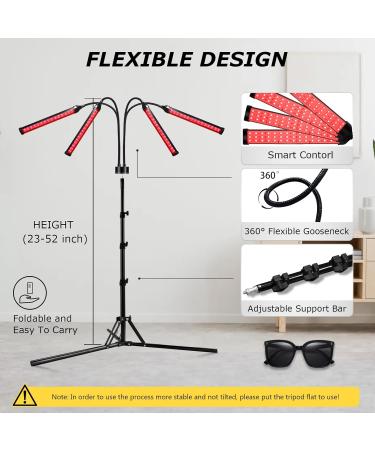 Shyineyou Red Light Lamp 180LEDs 660&850 Infrared Light Lamp with Stand(15"-60") Deep Red Light Lamp for Home/Office Use - Buy Online on SooperMarket.com