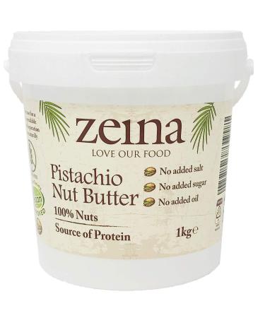 Zeina 100% Pistachio Nut Butter (1Kg) - Vegan and Kosher Approved Pistachio Butter for Snacks Cooking and Baking - NO Palm Oil Peanut Sesame and Gluten Free