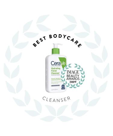 CeraVe Hydrating Facial Cleanser 12 fl oz - Gentle Moisturizing Cleanser for All Skin Types - Buy Online on SooperMarket.com
