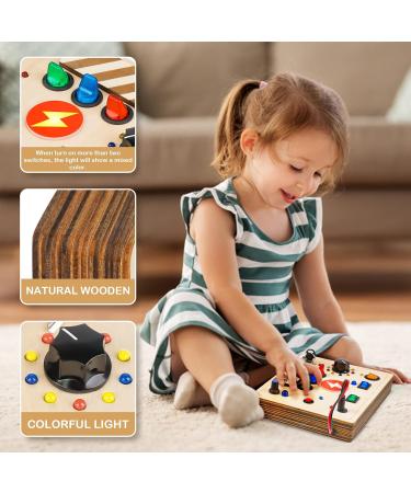 Joyreal Montessori Busy Board | Educational Wooden Toys for Toddlers 2-4 Years | Motor Skills Development - Buy Online on SooperMarket.com