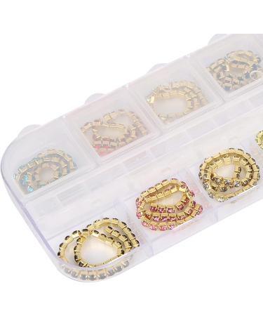 Nail Art Crystals Nail Rhinestones Nail Art Rhinestones Chain Metal Flatback Bling Manicure DIY Decor Nail Art Supplies Perfect for Nail Salon Multiple Choices(03) - Buy Online on SooperMarket.com