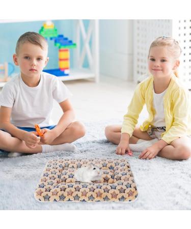 2 Pcs Small Animal Plush Bed Mat 35x27cm Washable Guinea Pig Bed Mat Fluffy Guinea Pig Bedding Mat Sleeping Pad for Bunny Hamster Guinea Pig Yellow Blue - Buy Online on SooperMarket.com